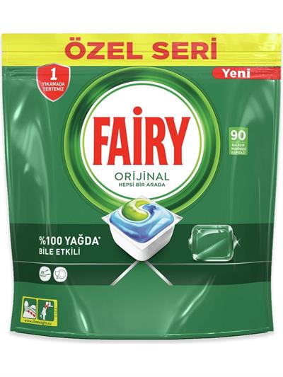 Fairy Orijinal 90 Yıkama Bulaşık Makinesi Deterjanı Tableti Özel Seri