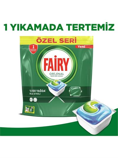 Fairy Orijinal 90 Yıkama Bulaşık Makinesi Deterjanı Tableti Özel Seri