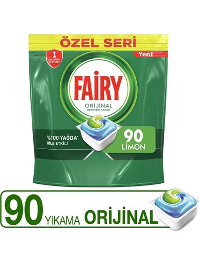 Fairy Orijinal 90 Yıkama Bulaşık Makinesi Deterjanı Tableti Özel Seri