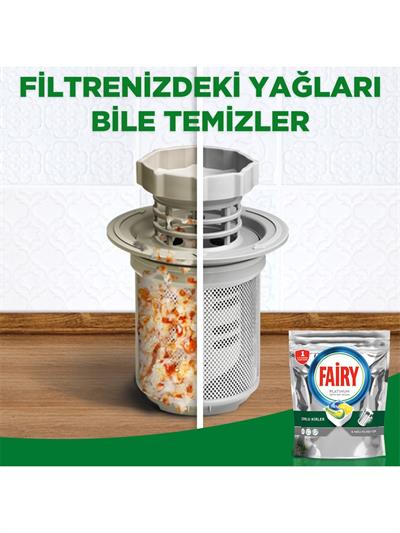 Fairy Platinum Bulaşık Makinesi Deterjanı Tableti Limon Kokulu 90 Yıkama