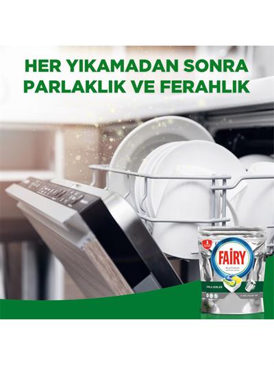 Fairy Platinum Bulaşık Makinesi Deterjanı Tableti Limon Kokulu 115 Yıkama