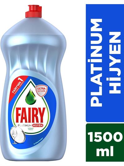 Fairy Platinum Hijyen Sıvı Bulaşık Deterjanı 1500 ml Limon Kokulu