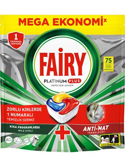 Fairy Platinum Plus Bulaşık Makinesi Deterjanı Tableti 75 Yıkama