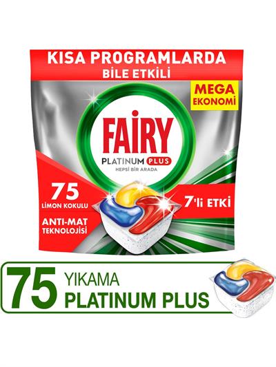 Fairy Platinum Plus Bulaşık Makinesi Deterjanı Tableti 75 Yıkama
