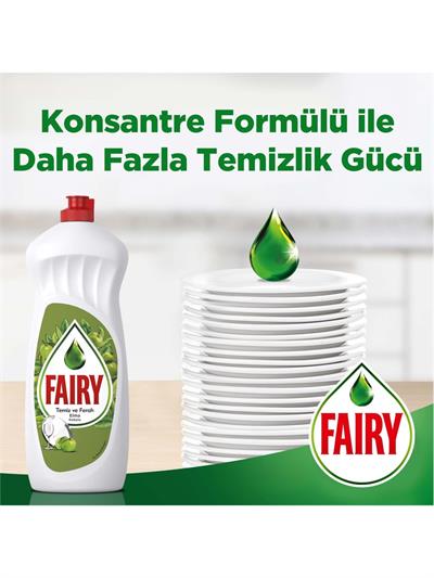 Fairy Temiz ve Ferah Sıvı Bulaşık Deterjanı 650 ml Elma Kokulu