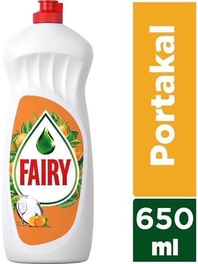 Fairy Temiz ve Ferah Sıvı Bulaşık Deterjanı 650 ml Portakal Kokulu