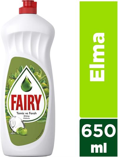 Fairy Temiz ve Ferah Sıvı Bulaşık Deterjanı 650 ml Elma Kokulu