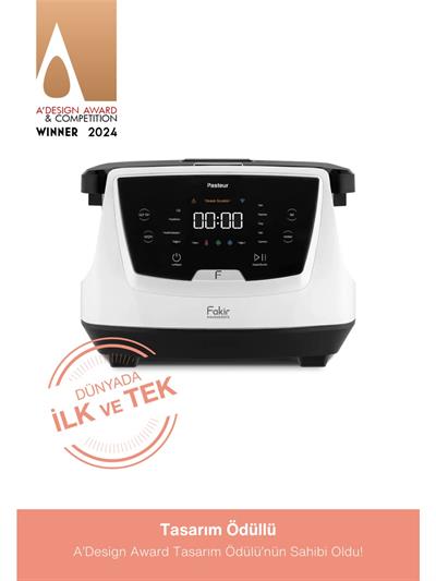 Fakir Pasteur Çiğ Sütten Pastörize Yoğurt Yapma Makinesi 6 Fonksiyon 3 Litre Seramik Beyaz&Siyah