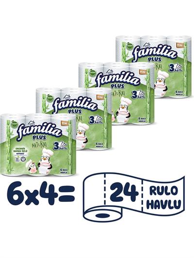 Familia Plus Natural Kağıt Havlu 24 Rulo
