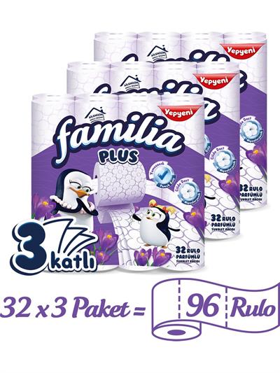 Familia Plus Parfümlü Tuvalet Kağıdı Jumbo Paket 96 Rulo