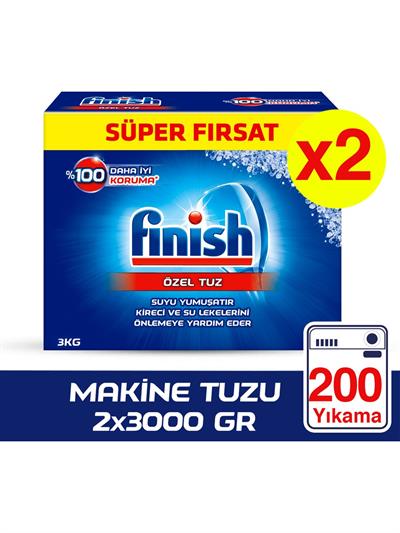 Finish Bulaşık Makinesi Tuzu 3000 gr x 2 Adet