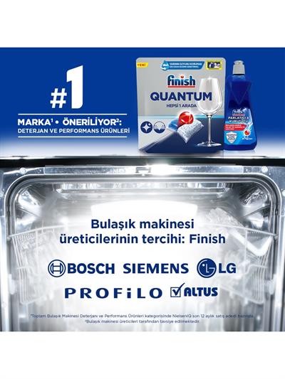 Finish Quantum 80 Kapsül Bulaşık Makinesi Deterjanı Tableti