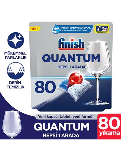 Finish Quantum 80 Kapsül Bulaşık Makinesi Deterjanı Tableti