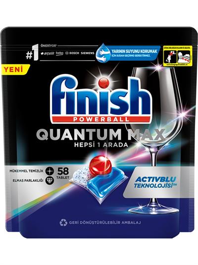 Finish Quantum Max Bulaşık Makinesi Deterjanı Tableti Kapsülü 58 Yıkama