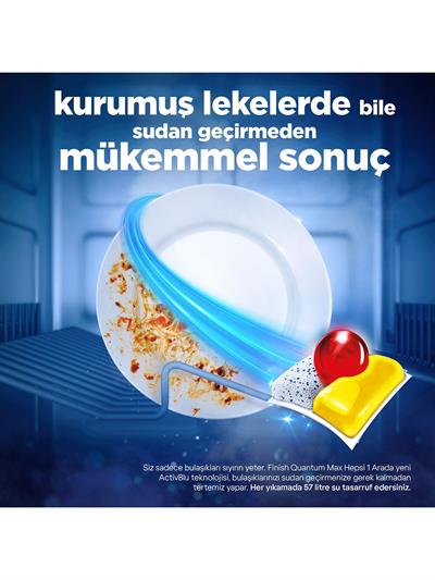 Finish Quantum Max Bulaşık Makinesi Deterjanı Tableti Kapsülü Limonlu 58 Tablet