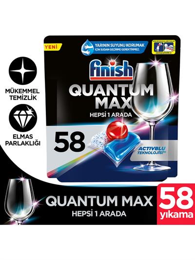 Finish Quantum Max Bulaşık Makinesi Deterjanı Tableti Kapsülü 58 Yıkama