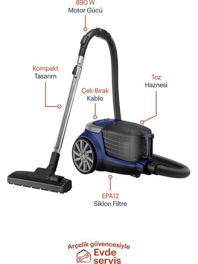 Grundig Vcc 2170 Toz Torbasız Süpürge