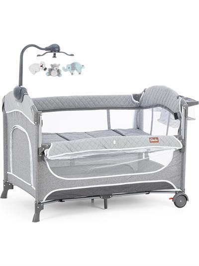 Gulz Atlas Plus Anne Yanı Sallanır Cibinlikli Dönenceli Oyun Parkı Bebek Beşik 70 x 110 cm