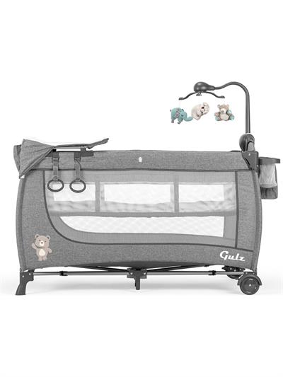 Gulz Elite Dönenceli Sallanır Oyun Parkı Bebek Beşik 70x120 Cm