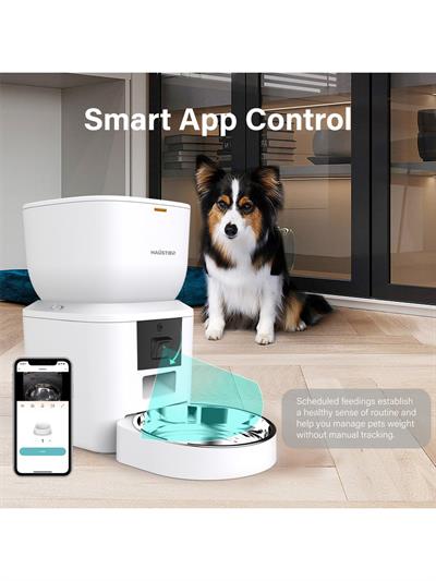 Haustier QQ025 Kameralı Akıllı Kedi Köpek Otomatik Mama Kabı