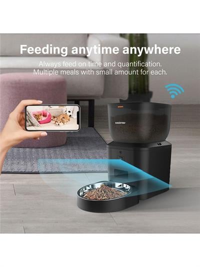 Haustier QQ025 Kameralı Akıllı Kedi Köpek Otomatik Mama Kabı
