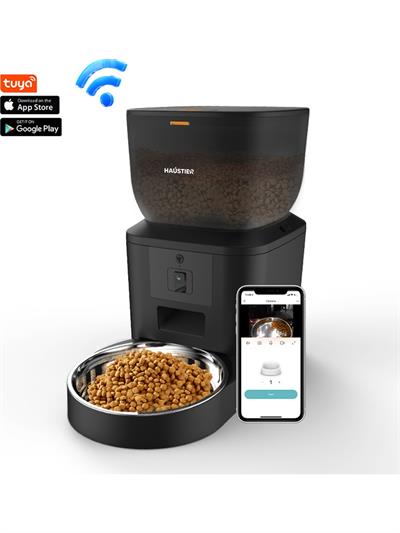 Haustier QQ025 Kameralı Akıllı Kedi Köpek Otomatik Mama Kabı