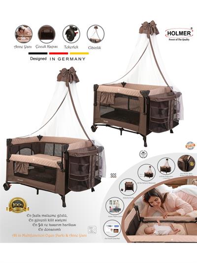 Holmer Maxi Comfort Coolstyle Anne Yanı Deluxe Kumaş Cibinlikli Oyun Parkı 70x110cm