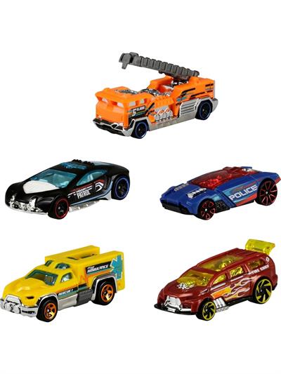 Hot Wheels Beşli Araba Seti - Oyuncak Araba Koleksiyonu, 1:64 Ölçek