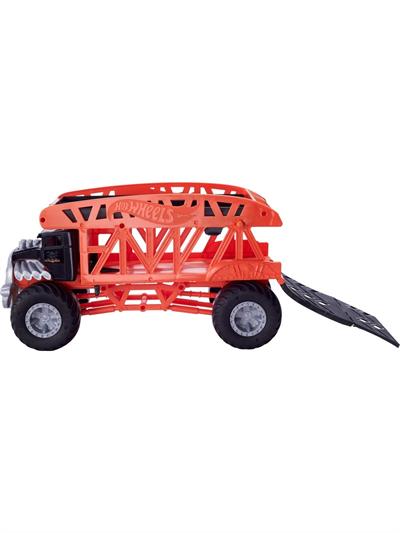 Hot Wheels Monster Trucks Taşıyıcı Kamyon, 12 adet 1:64 Ölçekli Araç Kapasiteli