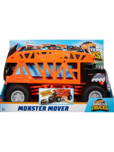 Hot Wheels Monster Trucks Taşıyıcı Kamyon, 12 adet 1:64 Ölçekli Araç Kapasiteli