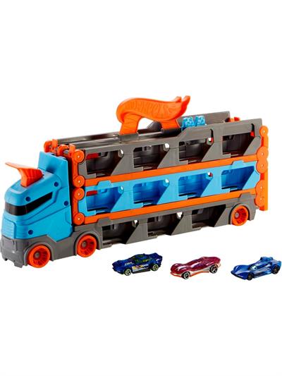 Hot Wheels Sürat Pistli Tır, 3 Adet 1:64 Ölçekli Araba İçerir