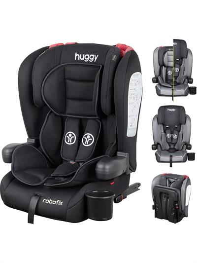 Huggy Robofix 9-36 kg Isofixli Katlanabilir Oto Koltuğu Siyah