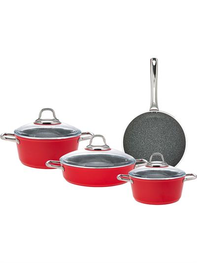 Jumbo Winter Web 7 Parça Granit Tencere Seti