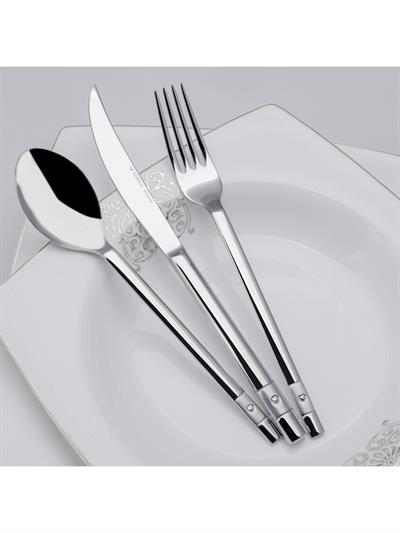Karaca 84 Parça 12 Kişilik Elegance Sand New Elmas Çatal Kaşık Bıçak Takımı