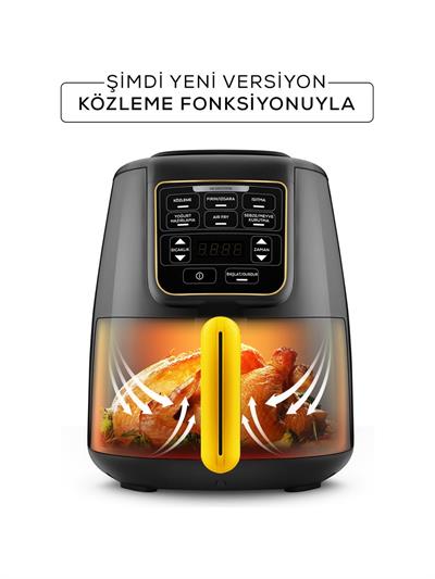 Karaca Air Pro Cook Köz XL Airfryer Black Gold 4 Kişilik