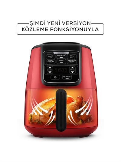 Karaca Air Pro Cook Köz XL Airfryer Ruby 4 Kişilik Fritöz