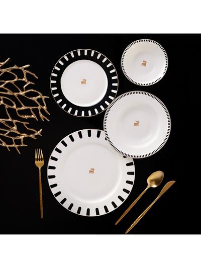 Karaca Elegance Bone 50.Yıl İmza Koleksiyonu Kore 24 Parça 6 Kişilik Yemek Takımı