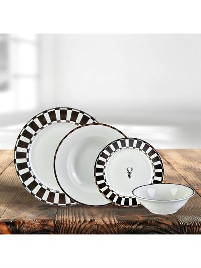 Karaca Elegance Bone Aries 24 Parça 6 Kişilik Yemek Takımı