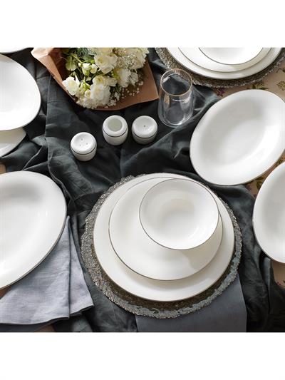Karaca Fine Pearl Fame 58 Parça 12 Kişilik Yemek Takımı Platin