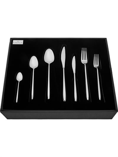 Karaca Flow 84 Parça 12 Kişilik Çatal Kaşık Bıçak Takımı Elegance Kutulu