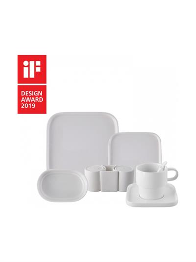 Karaca Forever Bone Cubique 35 Parça 6 Kişilik Kahvaltı Takımı