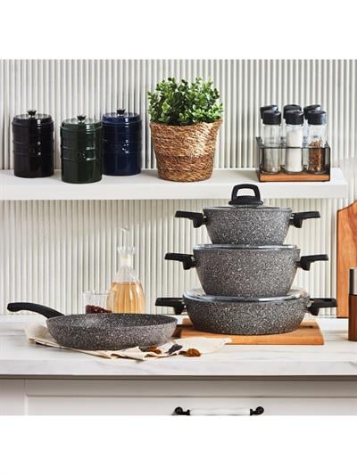Karaca Gris Bio Granit 7 Parça Tencere Seti