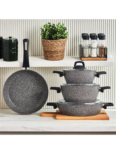Karaca Gris Bio Granit 7 Parça Tencere Seti
