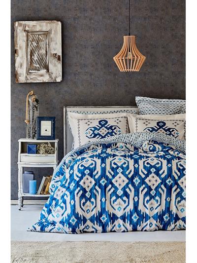 Karaca Home Neos Mavi %100 Pamuk Çift Kişilik Nevresim Takımı