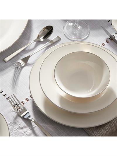 Karaca Lexi New Bone 56 Parça 12 Kişilik Yemek Takımı Platin