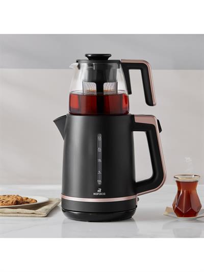 Karaca Maxi Tea XL 2in1 Cam Demlikli Çay Makinesi ve Kettle Roseberry