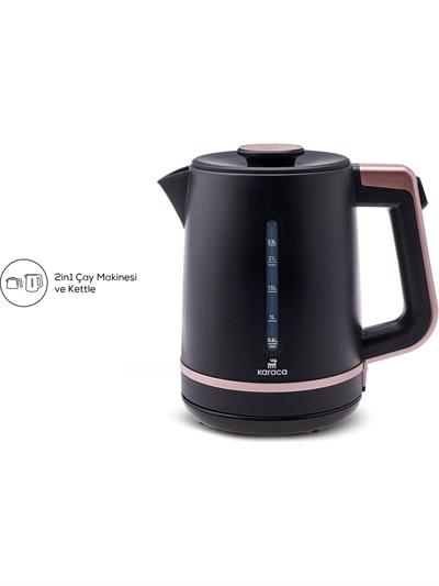 Karaca Maxi Tea XL 2in1 Cam Demlikli Çay Makinesi ve Kettle Roseberry