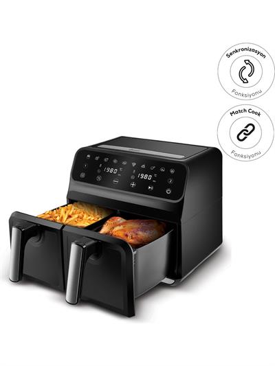 Karaca Multifry Xxxl 4+4 Litre Dijital Twin Iki Hazneli Airfryer