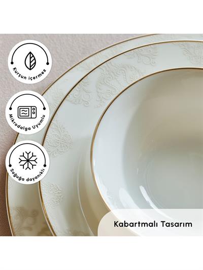 Karaca Siena 56 Parça 12 Kişilik Porselen Gold Yemek Takımı