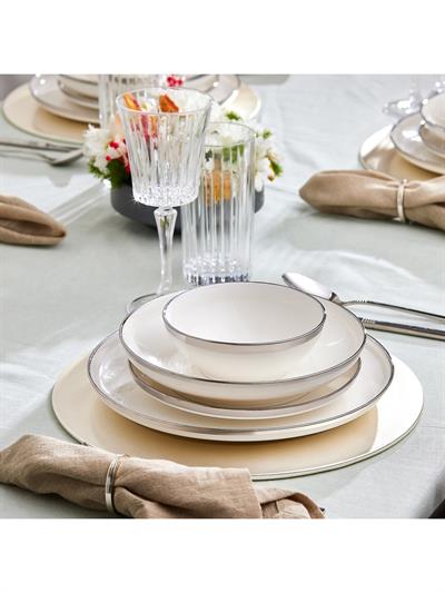 Karaca Streamline Eclipse Platin 57 Parça 12 Kişilik Yemek Takımı